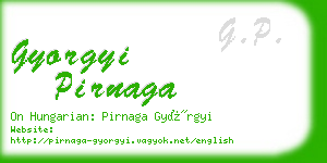 gyorgyi pirnaga business card